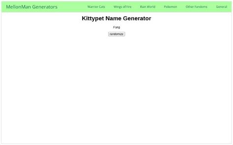 fantasy cat name generator|kittypet name generator.